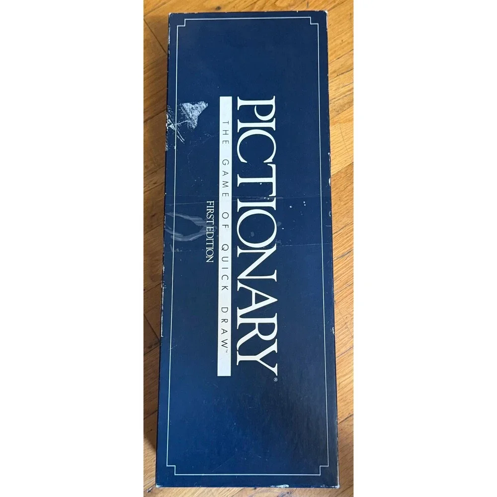 Vintage Pictionary First Edition Board Game 1985 Complete with Original Box Card